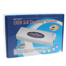 Load image into Gallery viewer, Hi-speed USB 2.0 Docking Station with 8 Ports (2xUSB 2.0 + PS2 Mouse + PS2 Keyboard + RS232 + DB25 + LAN + Upstream),Black, Docking Station (Silver), Docking Station (Black)