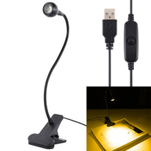 Load image into Gallery viewer, 3W 360 Degree Rotation USB Metal Flexible Neck LED Light with Switch &amp; Clip (Warm White Light Silver), S-UL-3119, S-UL-3119A, S-UL-3119B, S-UL-3119S