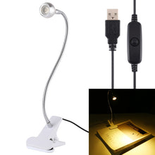 Load image into Gallery viewer, 3W 360 Degree Rotation USB Metal Flexible Neck LED Light with Switch &amp; Clip (Warm White Light Silver), S-UL-3119, S-UL-3119A, S-UL-3119B, S-UL-3119S