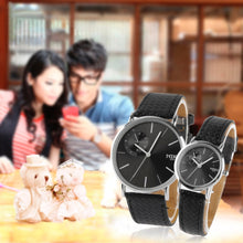 Load image into Gallery viewer, Black Dial Women Quartz Leather Watch / Couple Watch