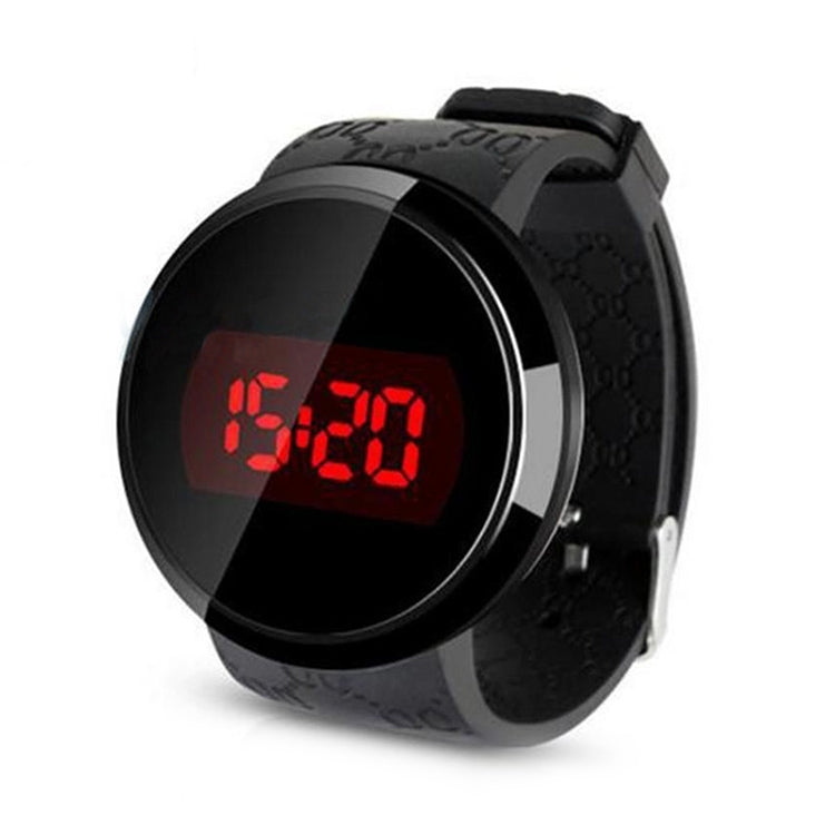 Touch Screen Unisex LED Digital Watch Wristwatch Timepiece Silicon Strap ( White )