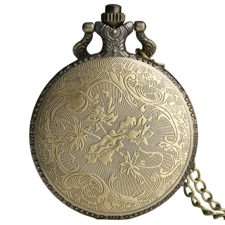 Playing Card Pattern Zinc Alloy Quartz Waterproof Pocket Watch
