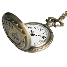 Load image into Gallery viewer, Playing Card Pattern Zinc Alloy Quartz Waterproof Pocket Watch