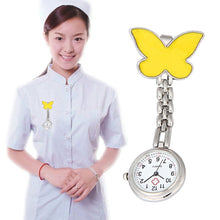 Load image into Gallery viewer, Butterfly Style Portable Alloy Nurse Round Quartz Wristwatch Watch with Pin