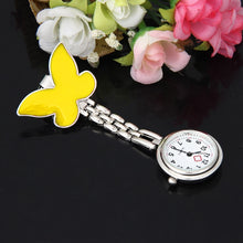 Load image into Gallery viewer, Butterfly Style Portable Alloy Nurse Round Quartz Wristwatch Watch with Pin