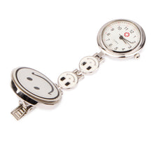 Load image into Gallery viewer, Smile Style Portable Alloy Nurse Round Quartz Wristwatch Watch with Pin, Smile Style (White)