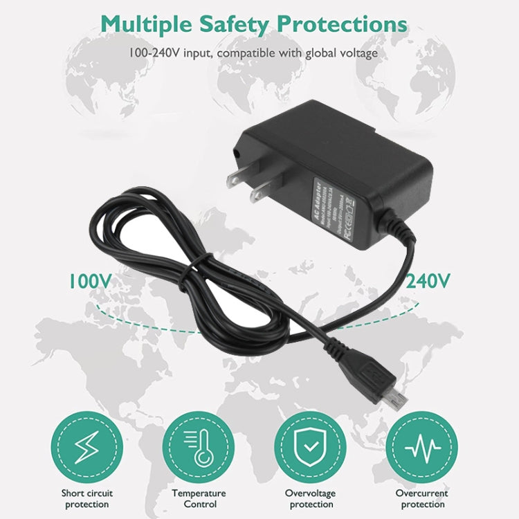 Micro USB Charger for Tablet PC / Mobile Phone, Output:5V / 2A ,US Plug Length:1.1m