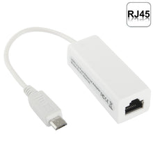 Load image into Gallery viewer, Micro USB 2.0 Ethernet Adapter for Tablet PC / Android TV, Length: 20cm