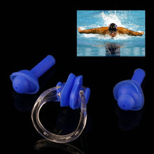 Load image into Gallery viewer, Soft Silicone Swimming Nose Clip and Ear Plug Set Earplug, Random Color Delivery