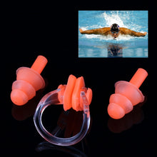 Load image into Gallery viewer, Soft Silicone Swimming Nose Clip and Ear Plug Set Earplug, Random Color Delivery