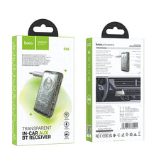 Load image into Gallery viewer, Hoco E66 Transparent In-Car 3.5mm Aux Bluetooth 5.0 Call &amp; Music Receiver with Built-in Mic