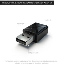 Load image into Gallery viewer, Techme KN320 Bluetooth 5.0 Transmitter Receiver Stereo Wireless Adapter