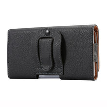 Load image into Gallery viewer, 5.7 inch Litchi Texture Vertical Flip Thwartwise Leather Case / Waist Bag for Galaxy S8+ / S9+ / Note 8, iPhone 8 Plus / 7 Plus(Black)