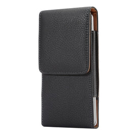 Litchi Texture Vertical Flip Upright Leather Case / Waist Bag for Galaxy S9+ / S8+ / Note 8 & Note 5, Huawei Mate 8,etc(Black)