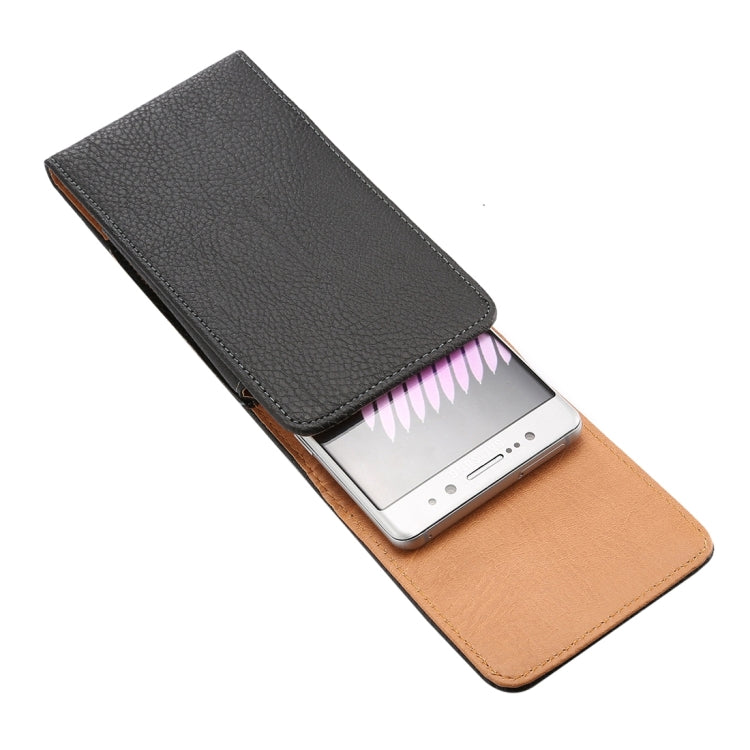 Litchi Texture Vertical Flip Upright Leather Case / Waist Bag for Galaxy S9+ / S8+ / Note 8 & Note 5, Huawei Mate 8,etc(Black)
