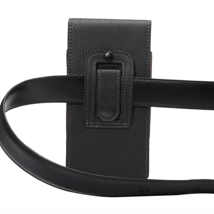 Litchi Texture Vertical Flip Upright Leather Case / Waist Bag for Galaxy S9+ / S8+ / Note 8 & Note 5, Huawei Mate 8,etc(Black)
