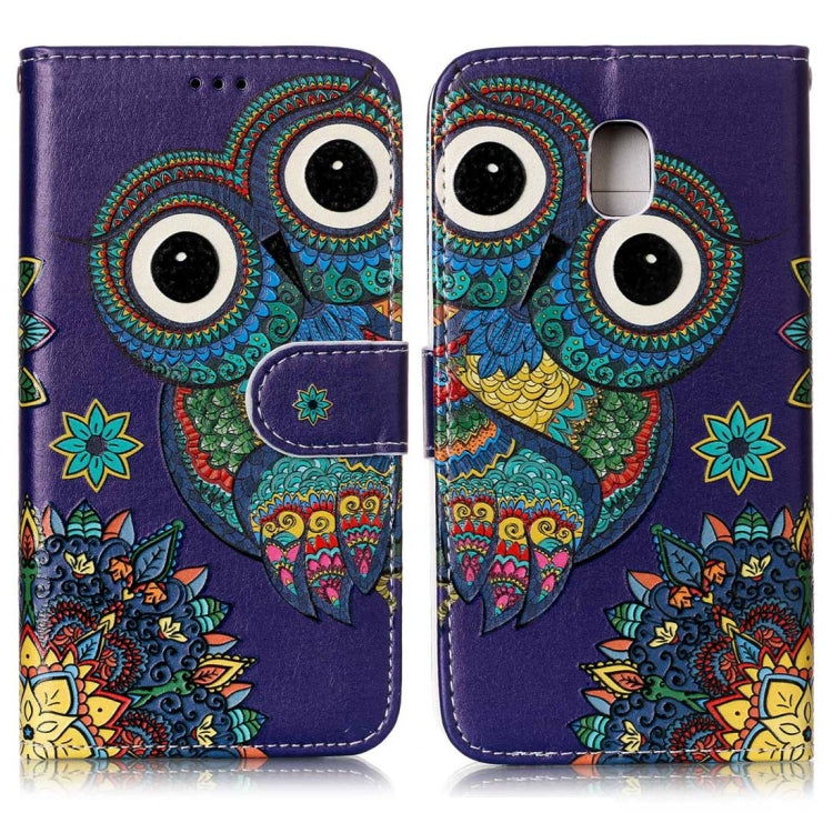 For Galaxy J3 (2017) (EU Version) Gloss Oil Embossed Horizontal Flip Leather Case with Holder & Card Slots & Wallet & Photo Frame