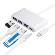 Load image into Gallery viewer, 4 in 1 3 x USB 3.0 Ports &amp; USB-C / Type-C Female to USB-C / Type-C Male Hub Splitter Adapter, 3xUSB 3.0+Type-c