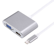 Load image into Gallery viewer, 2 in 1 VGA &amp; HDMI Female to USB-C / Type-C Male Hub Splitter Adapter, VGA+HDMI