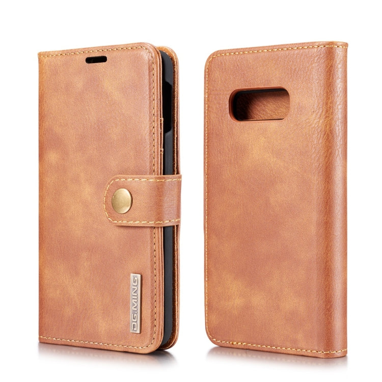 DG.MING Crazy Horse Texture Flip Detachable Magnetic Leather Case for Samsung Galaxy S10 E, with Holder & Card Slots & Wallet