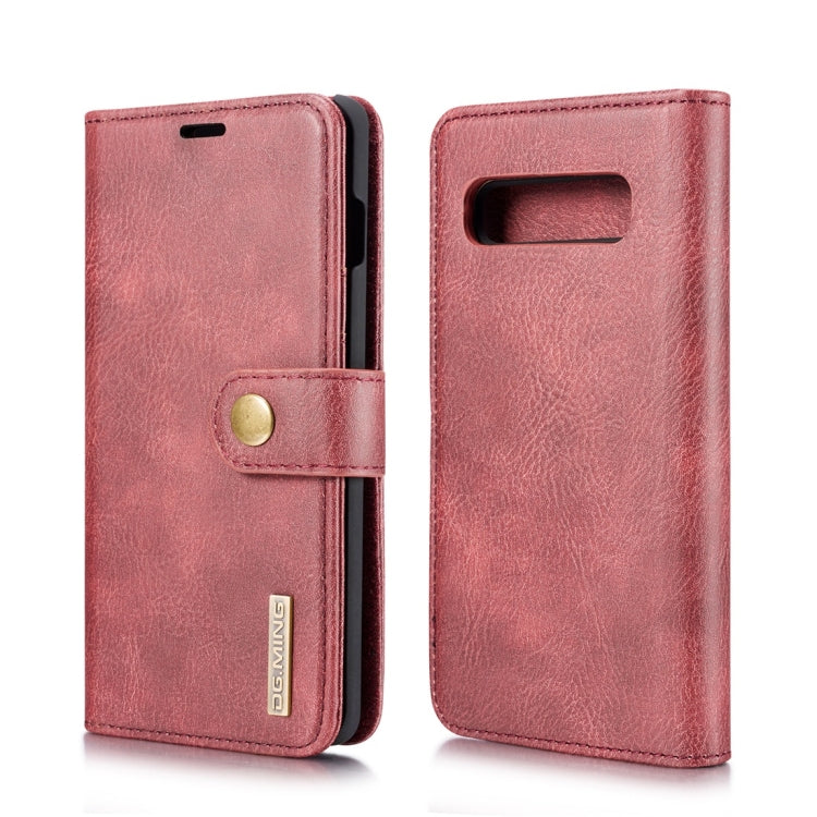 DG.MING Crazy Horse Texture Flip Detachable Magnetic Leather Case for Samsung Galaxy S10, with Holder & Card Slots & Wallet