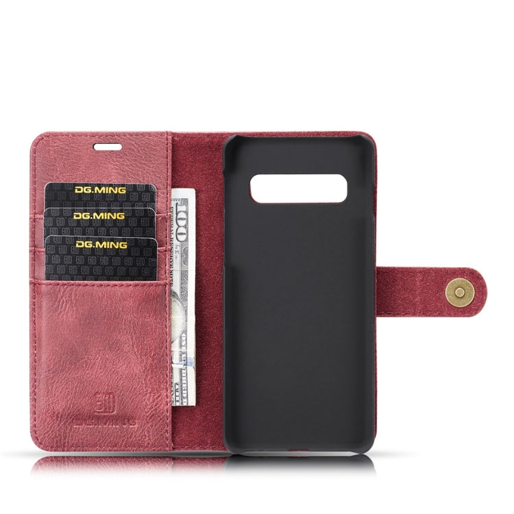 DG.MING Crazy Horse Texture Flip Detachable Magnetic Leather Case for Samsung Galaxy S10, with Holder & Card Slots & Wallet, Galaxy S10, For Samsung Galaxy S10