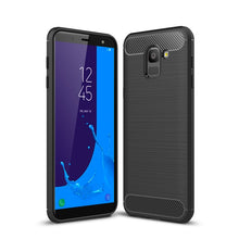 Load image into Gallery viewer, Brushed Texture Carbon Fiber Shockproof TPU Case for Galaxy J6 2018 (EU Version), Galaxy J6 2018 (EU Version)