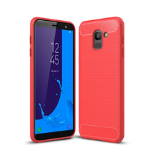 Load image into Gallery viewer, Brushed Texture Carbon Fiber Shockproof TPU Case for Galaxy J6 2018 (EU Version), Galaxy J6 2018 (EU Version)