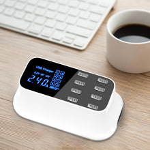 Load image into Gallery viewer, YC-CDA19A 8-port USB Multi-function 40W Intelligent Digital Display Fast Charging Dock, UK Plug