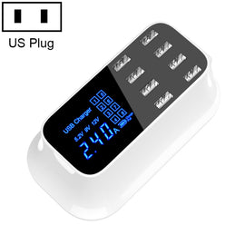 YC-CDA19A 8-port USB Multi-function 40W Intelligent Digital Display Fast Charging Dock, UK Plug