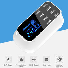 Load image into Gallery viewer, YC-CDA19A 8-port USB Multi-function 40W Intelligent Digital Display Fast Charging Dock, UK Plug