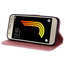 Load image into Gallery viewer, For Galaxy J3 (2017) / J330 (EU Version) Roses Pressed Flower Pattern Horizontal Flip Leather Case with Holder &amp; Card Slots &amp; Wallet