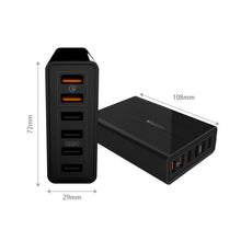 Load image into Gallery viewer, VEDFUN TurboCube D620 Six Ports Quick Charge 3.0 + SDDC Technology USB Charger, EU/US/UK Plug