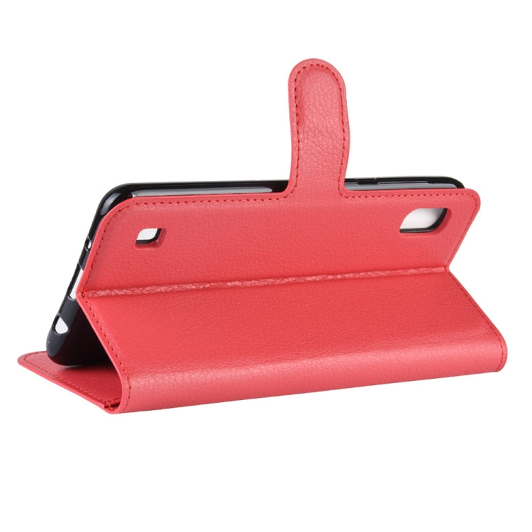 Litchi Texture Horizontal Flip Leather Case for Galaxy A10, with Wallet & Holder & Card Slots