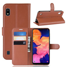 Load image into Gallery viewer, Litchi Texture Horizontal Flip Leather Case for Galaxy A10, with Wallet &amp; Holder &amp; Card Slots