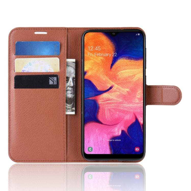 Litchi Texture Horizontal Flip Leather Case for Galaxy A10, with Wallet & Holder & Card Slots, For Galaxy A10, For Galaxy A10  (1), For Galaxy A10 (1)