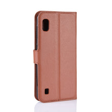 Load image into Gallery viewer, Litchi Texture Horizontal Flip Leather Case for Galaxy A10, with Wallet &amp; Holder &amp; Card Slots, For Galaxy A10, For Galaxy A10  (1), For Galaxy A10 (1)