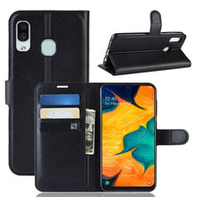 Load image into Gallery viewer, Litchi Texture Horizontal Flip Leather Case for Galaxy A30, with Wallet &amp; Holder &amp; Card Slots