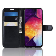 Load image into Gallery viewer, Litchi Texture Horizontal Flip Leather Case for Galaxy A50, with Wallet &amp; Holder &amp; Card Slots
