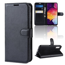 Load image into Gallery viewer, Litchi Texture Horizontal Flip Leather Case for Galaxy A50, with Wallet &amp; Holder &amp; Card Slots
