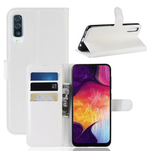 Load image into Gallery viewer, Litchi Texture Horizontal Flip Leather Case for Galaxy A50, with Wallet &amp; Holder &amp; Card Slots