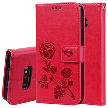 Load image into Gallery viewer, Rose Embossed Horizontal Flip PU Leather Case for Galaxy S10e, with Holder &amp; Card Slots &amp; Wallet