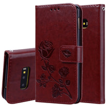 Load image into Gallery viewer, Rose Embossed Horizontal Flip PU Leather Case for Galaxy S10e, with Holder &amp; Card Slots &amp; Wallet