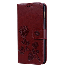 Rose Embossed Horizontal Flip PU Leather Case for Galaxy S10e, with Holder & Card Slots & Wallet