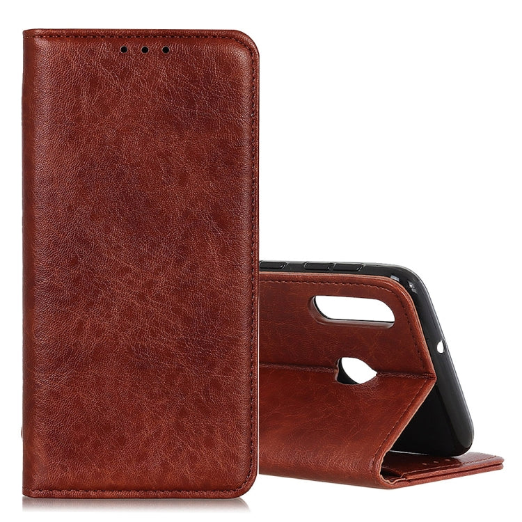 Magnetic Retro Crazy Horse Texture Horizontal Flip Leather Case for Galaxy A40, with Holder & Card Slots & Photo Frame