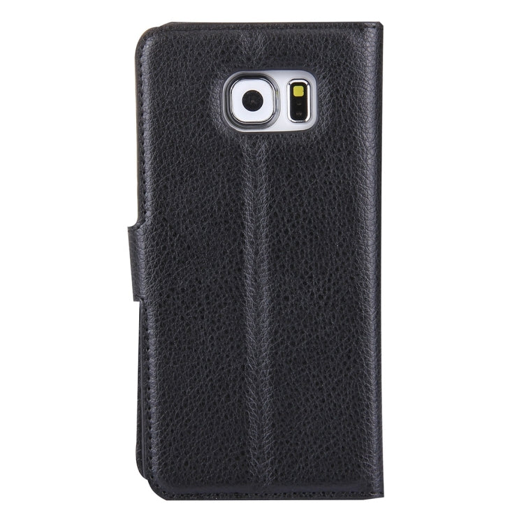 For Galaxy S6 / G920 Litchi Texture Horizontal Flip Leather Case with Holder & Card Slots & Wallet