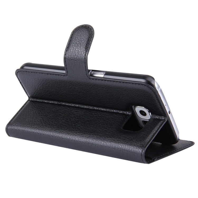 For Galaxy S6 / G920 Litchi Texture Horizontal Flip Leather Case with Holder & Card Slots & Wallet