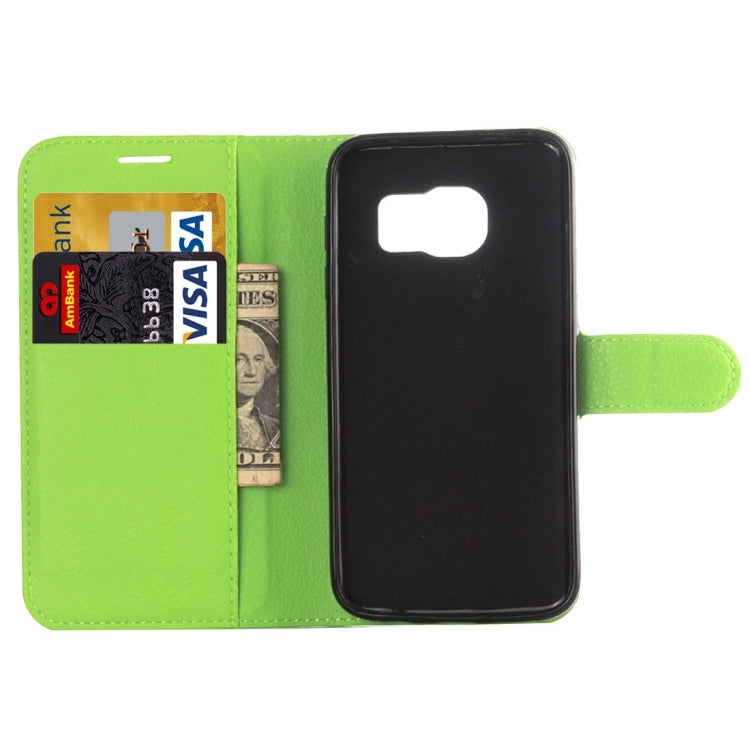 For Galaxy S7 / G930 Litchi Texture Horizontal Flip Leather Case with Holder & Card Slots & Wallet