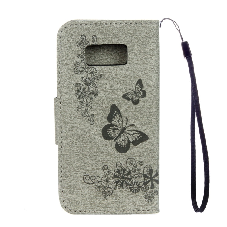 For Galaxy S8 Butterflies Embossing Horizontal Flip Leather Case with Holder & Card Slots & Wallet & Lanyard