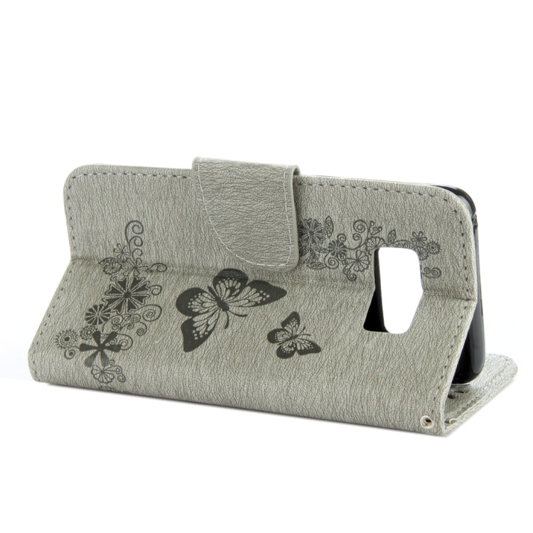 For Galaxy S8 Butterflies Embossing Horizontal Flip Leather Case with Holder & Card Slots & Wallet & Lanyard